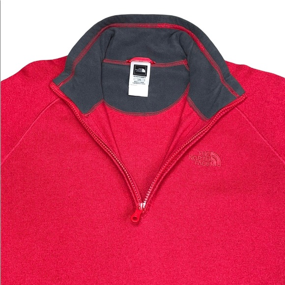 Vintage THE NORTH FACE Wool Sweater 1/4 Zip GREAT COLOR Men’s LARGE - Picture 4 of 7